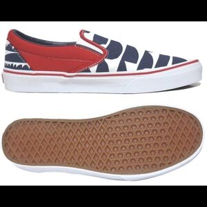 Rare Vans US Open Red and Blue Sneakers with Slip-Ons